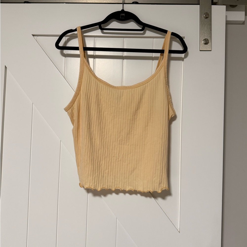 Old Navy Women's Tan Ribbed cropped Camisole